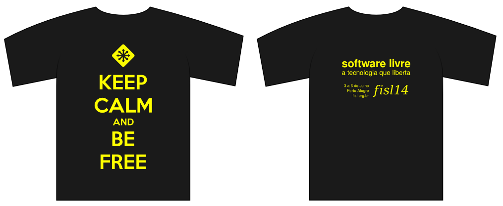 Camisetas de divulgação do fisl14